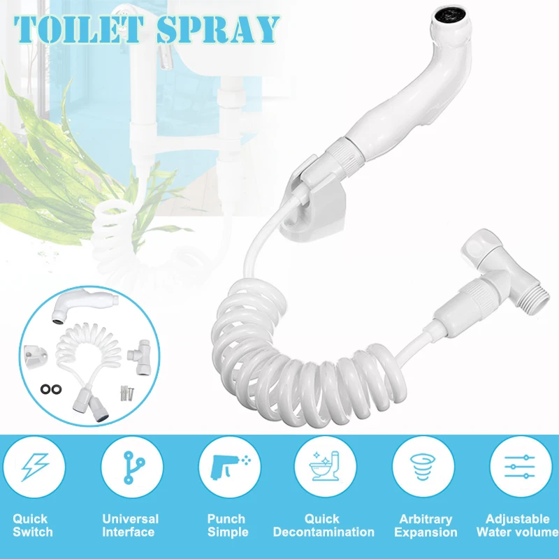 Handheld Toilet Bidet Sprayer Set Kit For Home Bathroom Hand Sprayer Shower Head Adapter Head Wall Bracket Hose Kit
Handheld Toilet Bidet Sprayer Set Kit For Home Bathroom Hand Sprayer Shower Head Adapter Head Wall Bracket Hose Kit