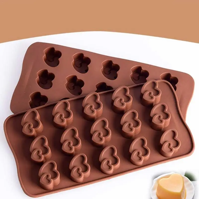 15 Slots Double Heart Silicone Baking Mold Chocolate Ice Cake Supplies For Kitchen Bakery Chocolate Mould Valentine Day Gift
15 Slots Double Heart Silicone Baking Mold Chocolate Ice Cake Supplies For Kitchen Bakery Chocolate Mould Valentine Day Gift