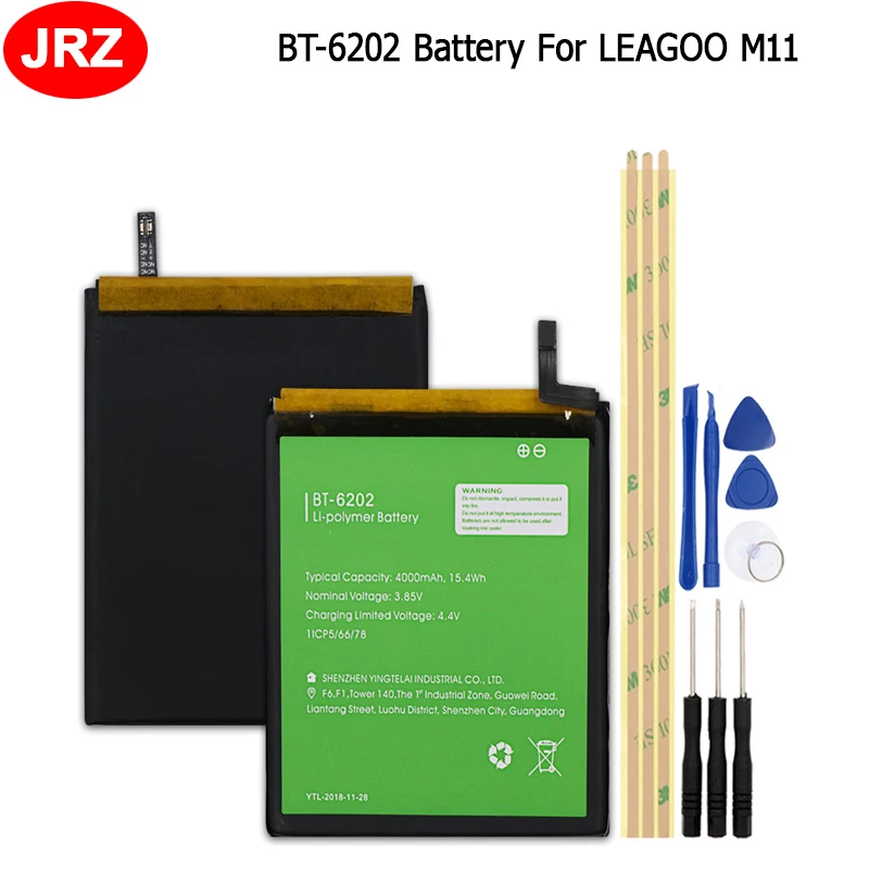 For LEAGOO M11 4000mAh Bttery Moblie Phone High Quality Replacement Backup Batteria BT-6202 For LEAGOO M11 with Tools
For LEAGOO M11 4000mAh Bttery Moblie Phone High Quality Replacement Backup Batteria BT-6202 For LEAGOO M11 with Tools