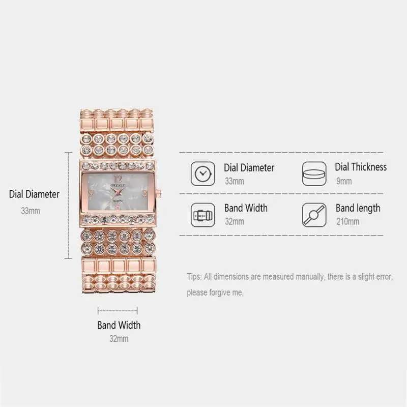 Women Ladies Bling Crystal Strap Watch Rhinestone Steel Strap Quartz Watches Women Square Dial Analog Wristwatch
Women Ladies Bling Crystal Strap Watch Rhinestone Steel Strap Quartz Watches Women Square Dial Analog Wristwatch