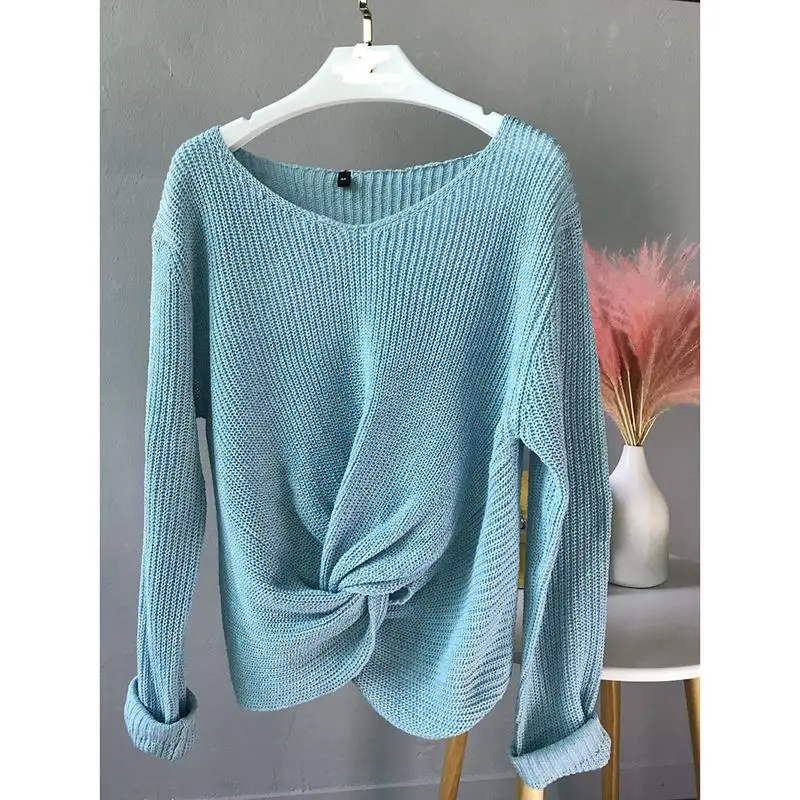 Casual Women V Neck Sweater Long Sleeve Pullovers Autumn Winter Women Twisted Loose Jumper Female Knit Sweaters SJ1560X
Casual Women V Neck Sweater Long Sleeve Pullovers Autumn Winter Women Twisted Loose Jumper Female Knit Sweaters SJ1560X