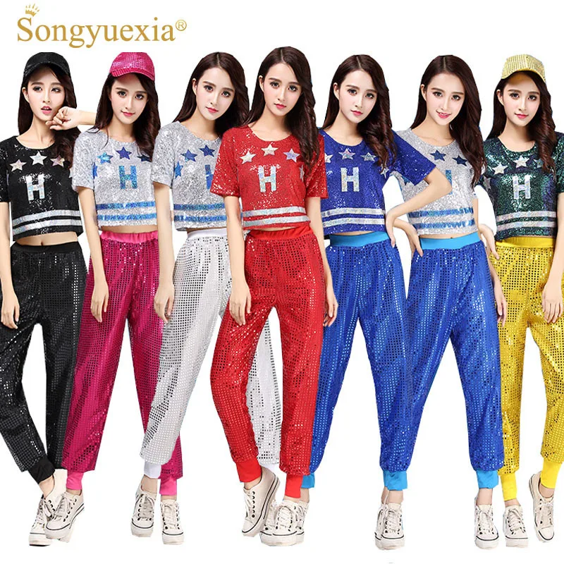 SONGYUEXIA Woman Pattern Dance Show Costumes Woman Adult Dance Clothing Modern Dance Train Hip Hop Paillette Dance clothing
SONGYUEXIA Woman Pattern Dance Show Costumes Woman Adult Dance Clothing Modern Dance Train Hip Hop Paillette Dance clothing