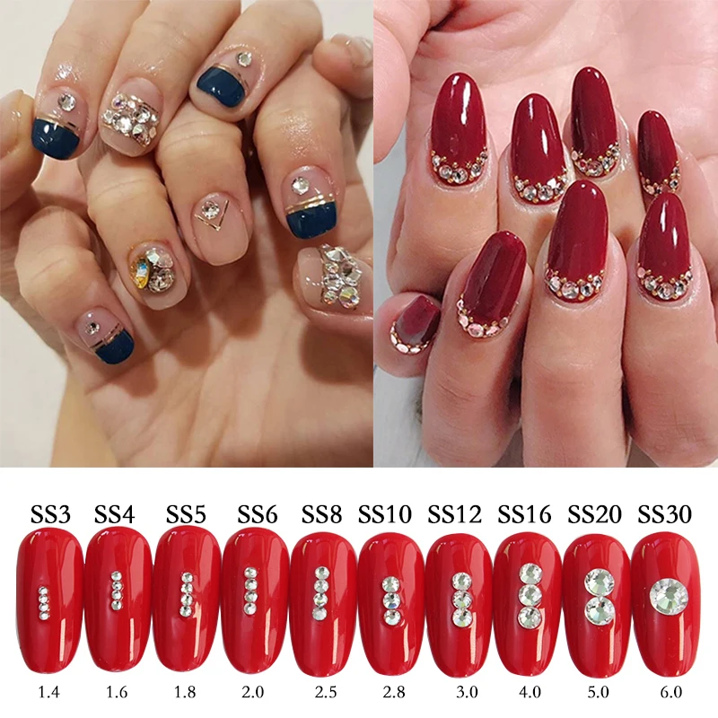 New pattern 1440pcs / lot Nail Art rhinestone white crystal clear Flatback Non Hotfix diy tips sticker beads nail jewelry access
New pattern 1440pcs / lot Nail Art rhinestone white crystal clear Flatback Non Hotfix diy tips sticker beads nail jewelry access
