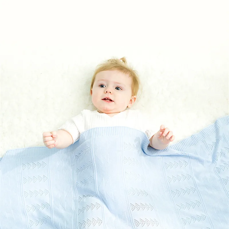 100*80 см детское шерстяное одеяло пеленание 100% органический хлопок вязаный ковер