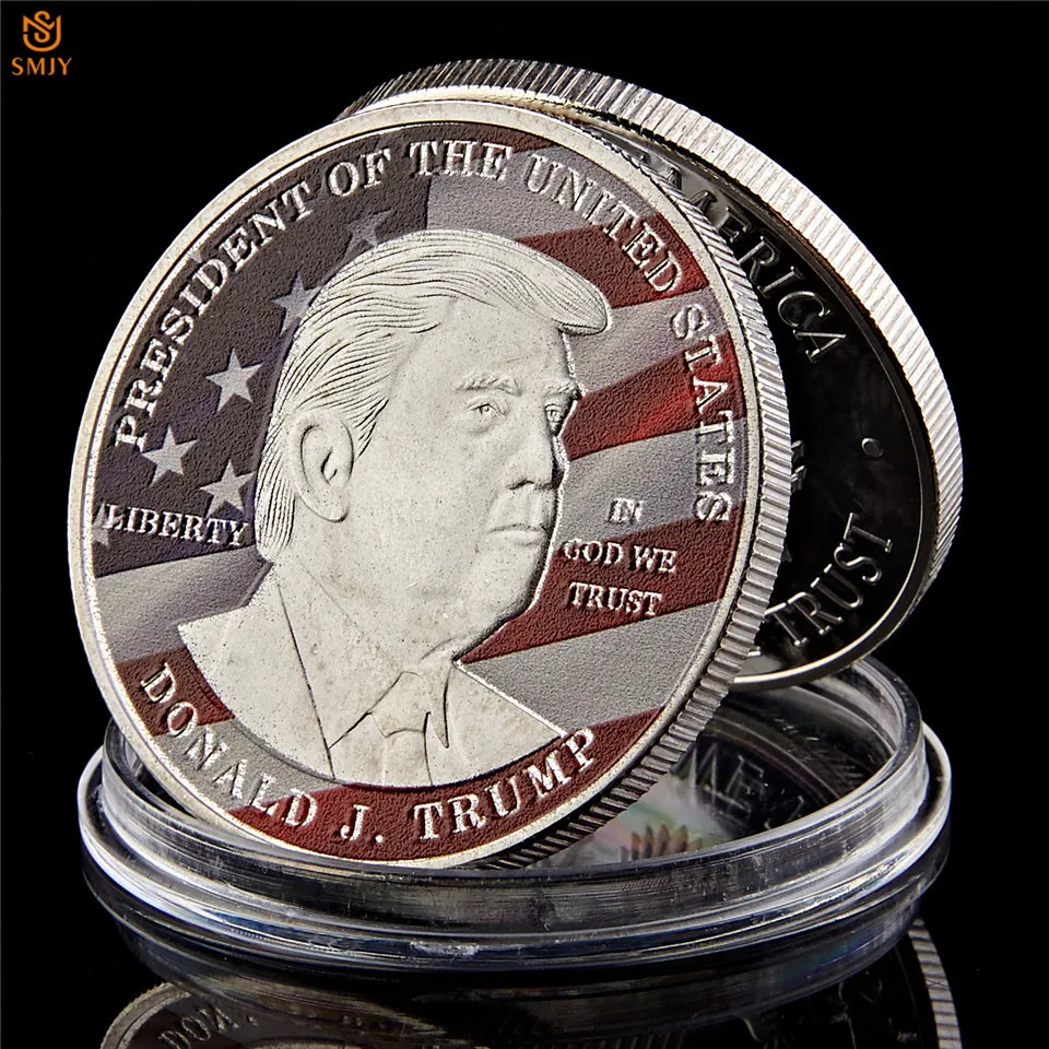US President Donald Trump Make America Great Again Silver Plated Uncirculated Metal Commemorative Challenge Coin
US President Donald Trump Make America Great Again Silver Plated Uncirculated Metal Commemorative Challenge Coin