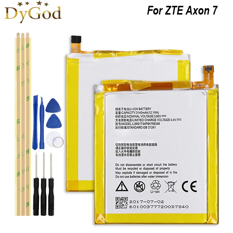 Сменная батарея DyGod 3140 мАч для ZTE Axon 7 Li3931T44P8h756346, Высококачественная стандартная батарея для ZTE Axon 7 + набор инструментов
Сменная батарея DyGod 3140 мАч для ZTE Axon 7 Li3931T44P8h756346, Высококачественная стандартная батарея для ZTE Axon 7 + набор инструментов