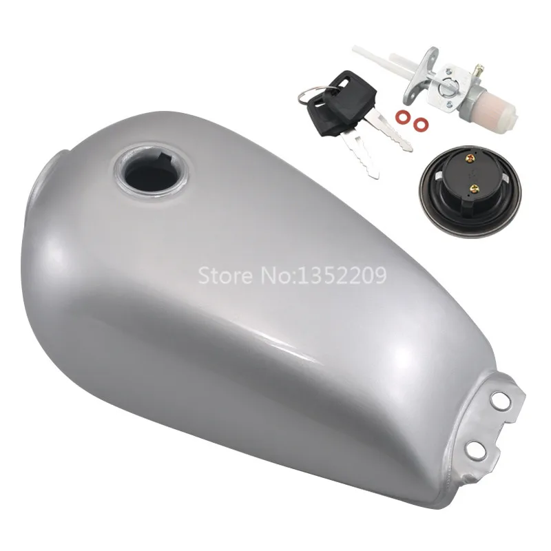 2.4 Gallon 9L Silver Fuel Gas Tank & Cover Keys Mounting Hardware Kit Fit For Motorcycle Suzuki GN 125
2.4 Gallon 9L Silver Fuel Gas Tank & Cover Keys Mounting Hardware Kit Fit For Motorcycle Suzuki GN 125