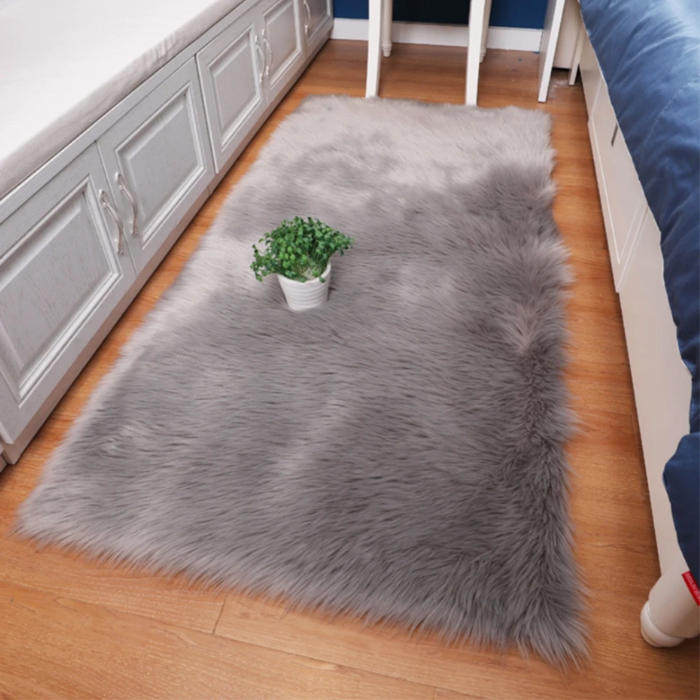 JU Luxury Rectangle Sheepskin Grey Hairy Carpet Faux Mat Seat Pad Fur Plain Fluffy Soft Area Rug Tapetes
JU Luxury Rectangle Sheepskin Grey Hairy Carpet Faux Mat Seat Pad Fur Plain Fluffy Soft Area Rug Tapetes