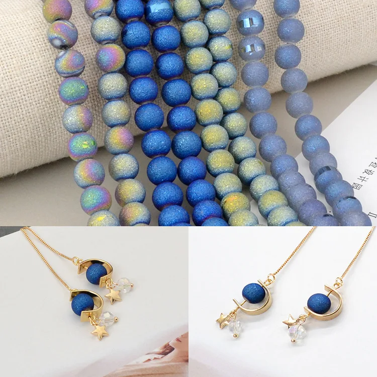 8mm 10pcs Glass Bead Jewelry Accessories DIY Round Hole Loose Spacer Beads Earrings Clip Ring Bracelet Bead Handmade Material
8mm 10pcs Glass Bead Jewelry Accessories DIY Round Hole Loose Spacer Beads Earrings Clip Ring Bracelet Bead Handmade Material