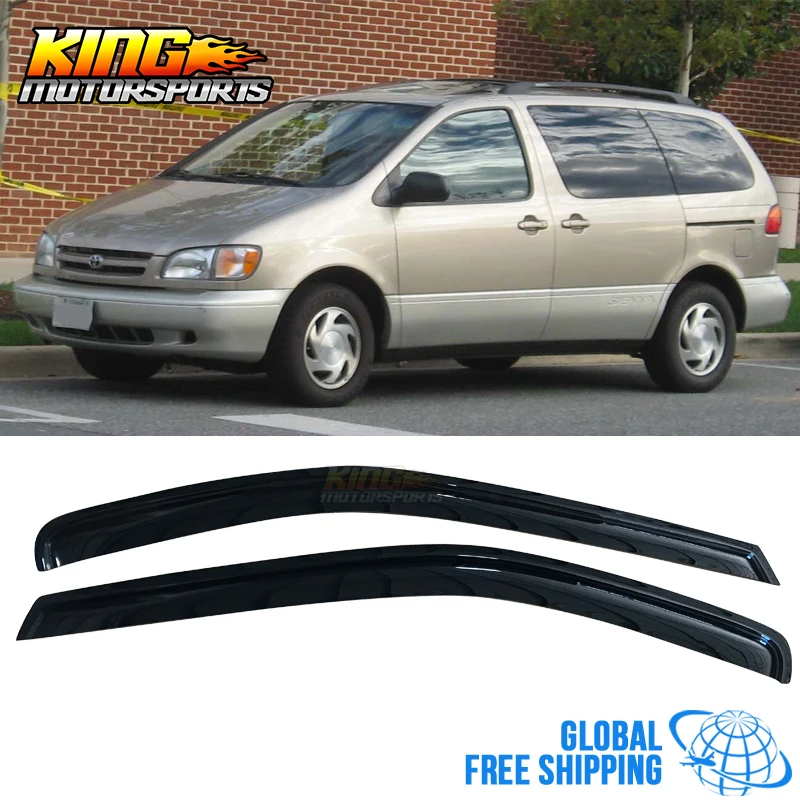 Акриловые оконные козырьки, подходят для Toyota Sienna 98-03, 2 шт., глобальная бесплатная доставка
Акриловые оконные козырьки, подходят для Toyota Sienna 98-03, 2 шт., глобальная бесплатная доставка