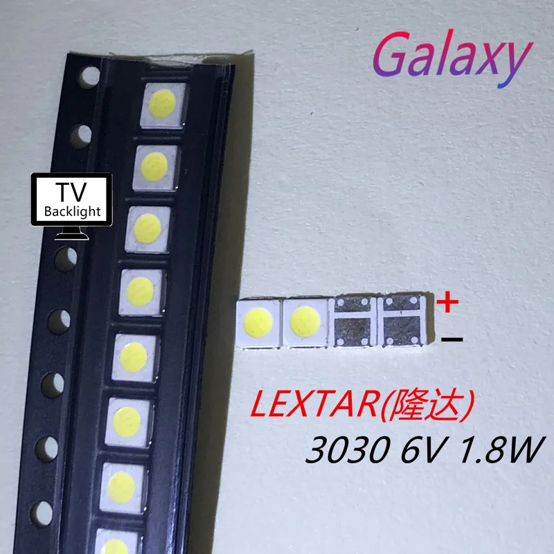 Lextar 6 в светодиодная подсветка высокой мощности 1 8 Вт 3030 холодный белый 1000 лм PT30W45