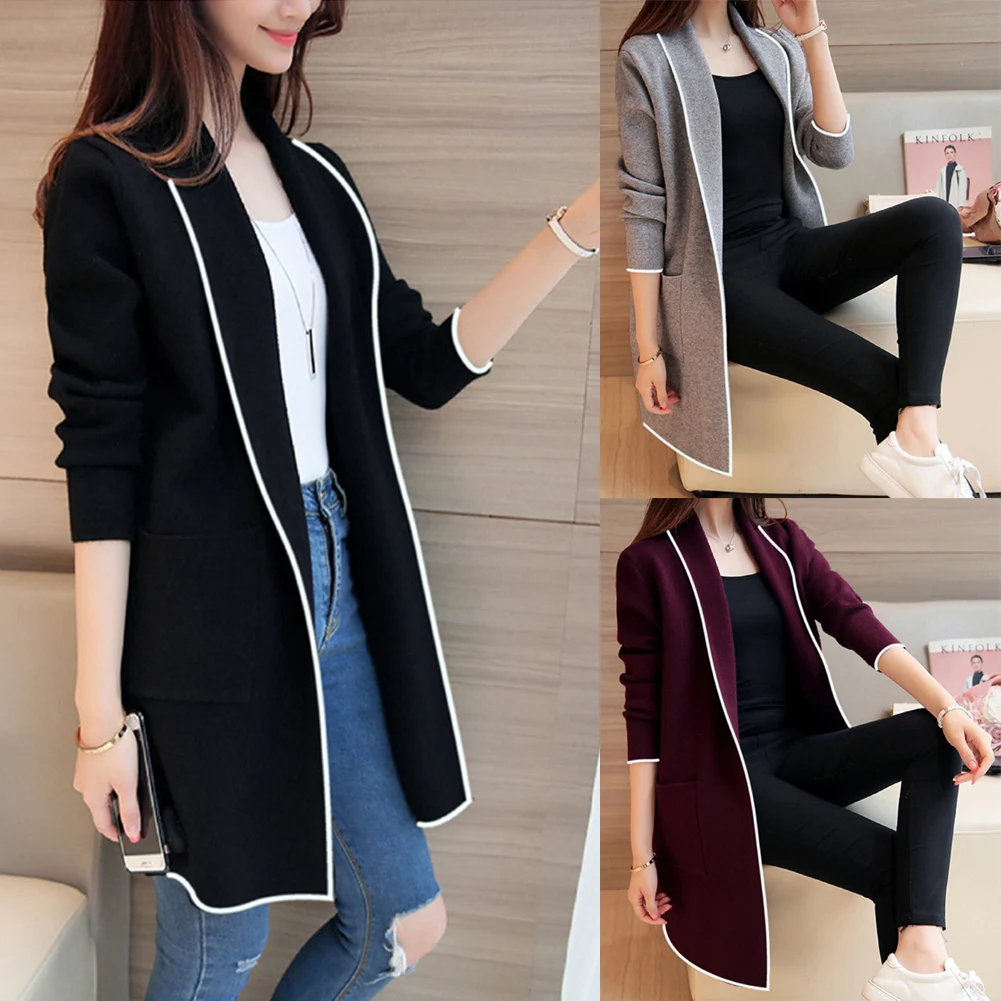 Plus Size Women Long Sleeve Casual Ol Cardigan Pocket Solid Jumper Coat Turn-Down Collar 2019 New Spring Slim Lady Ol Jackets
Plus Size Women Long Sleeve Casual Ol Cardigan Pocket Solid Jumper Coat Turn-Down Collar 2019 New Spring Slim Lady Ol Jackets