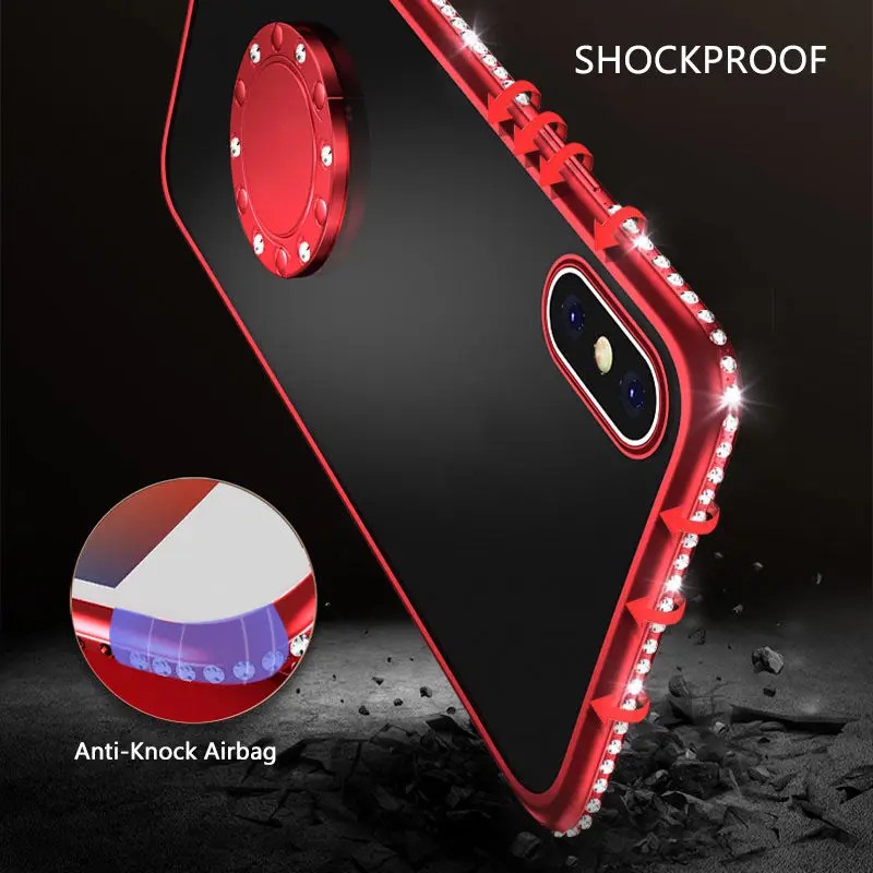 Чехлы с блестками для iPhone 11 X XR XS Max 8 7 6 6S Plus Samsung S8 S9 Note 9 магнитный автомобильный