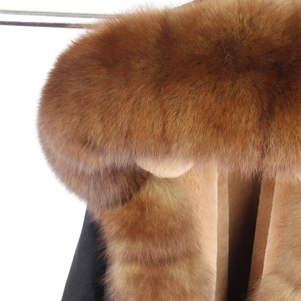 MAOMAOKONG Winter Short Jacket Women Parka 2018 Natural Fox Fur Collar Real Coat Lining Thick Warm Streetwear | Женская одежда
