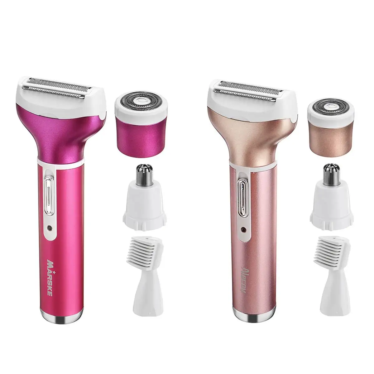 220V-240V EU Plug 4 IN 1 Women Shaver Painless Face Eyebrow Hair Remover Wet Dry Trimmer Epilator Replaceable Heads Smooth Safe
220V-240V EU Plug 4 IN 1 Women Shaver Painless Face Eyebrow Hair Remover Wet Dry Trimmer Epilator Replaceable Heads Smooth Safe