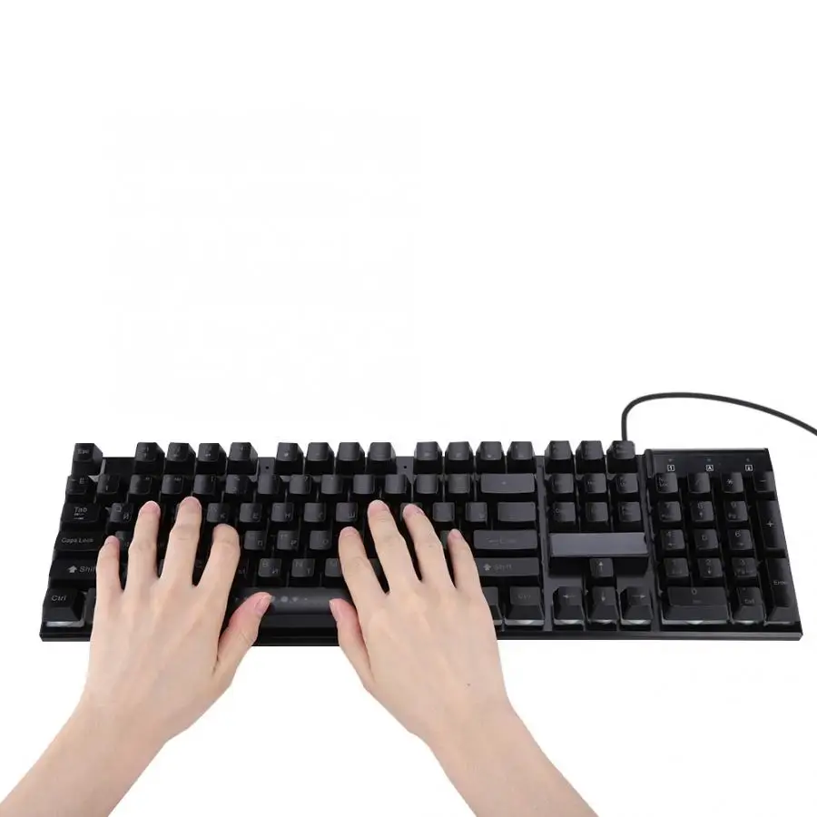 Russian Waterproof USB 1.5M Wired 118 Keys ABS 3 Colors Backlight Game Keyboard 2019 | Компьютеры и офис