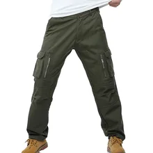 Men Spring Autumn Multi-pocket Large Size Overalls Trousers Outdoor Hiking Training Climbing Military Tactical Thin Cotton Pants