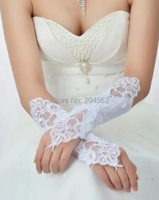 Factory Price Wedding Party Fingerless Gloves Candy Bridal Beaded Color Lace | Свадьбы и торжества
