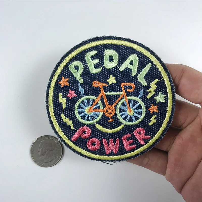 Round Pedal Power Letter Scooter Back Rubber Embroidery Pedal Bicycle Appliques for Clothing Coat Badges DIY Clothes Stickers
Round Pedal Power Letter Scooter Back Rubber Embroidery Pedal Bicycle Appliques for Clothing Coat Badges DIY Clothes Stickers