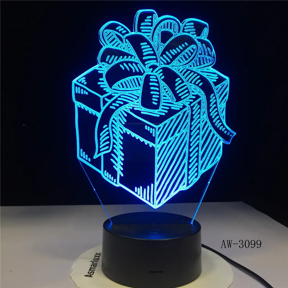 Holiday Gift Box LED Night Lamp 3D Illusion Touch Sensor Hoom Decoration Child Kids Baby Nightlight Gift Box Desk Lamp AW-3099
Holiday Gift Box LED Night Lamp 3D Illusion Touch Sensor Hoom Decoration Child Kids Baby Nightlight Gift Box Desk Lamp AW-3099