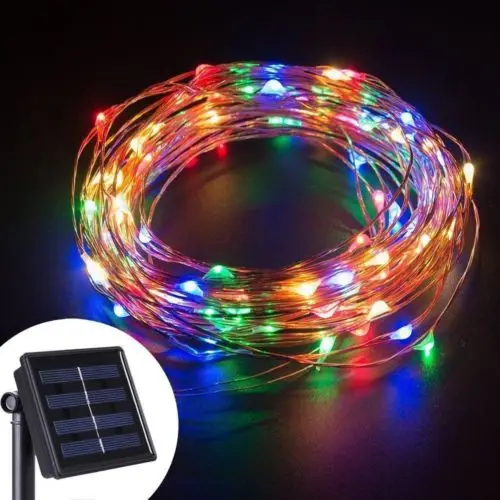 Outdoor Solar Powered 33Ft 100 LED 10M Copper Wire Light String Christmas Wedding Party Decoration LED String Fairy Lights
Outdoor Solar Powered 33Ft 100 LED 10M Copper Wire Light String Christmas Wedding Party Decoration LED String Fairy Lights