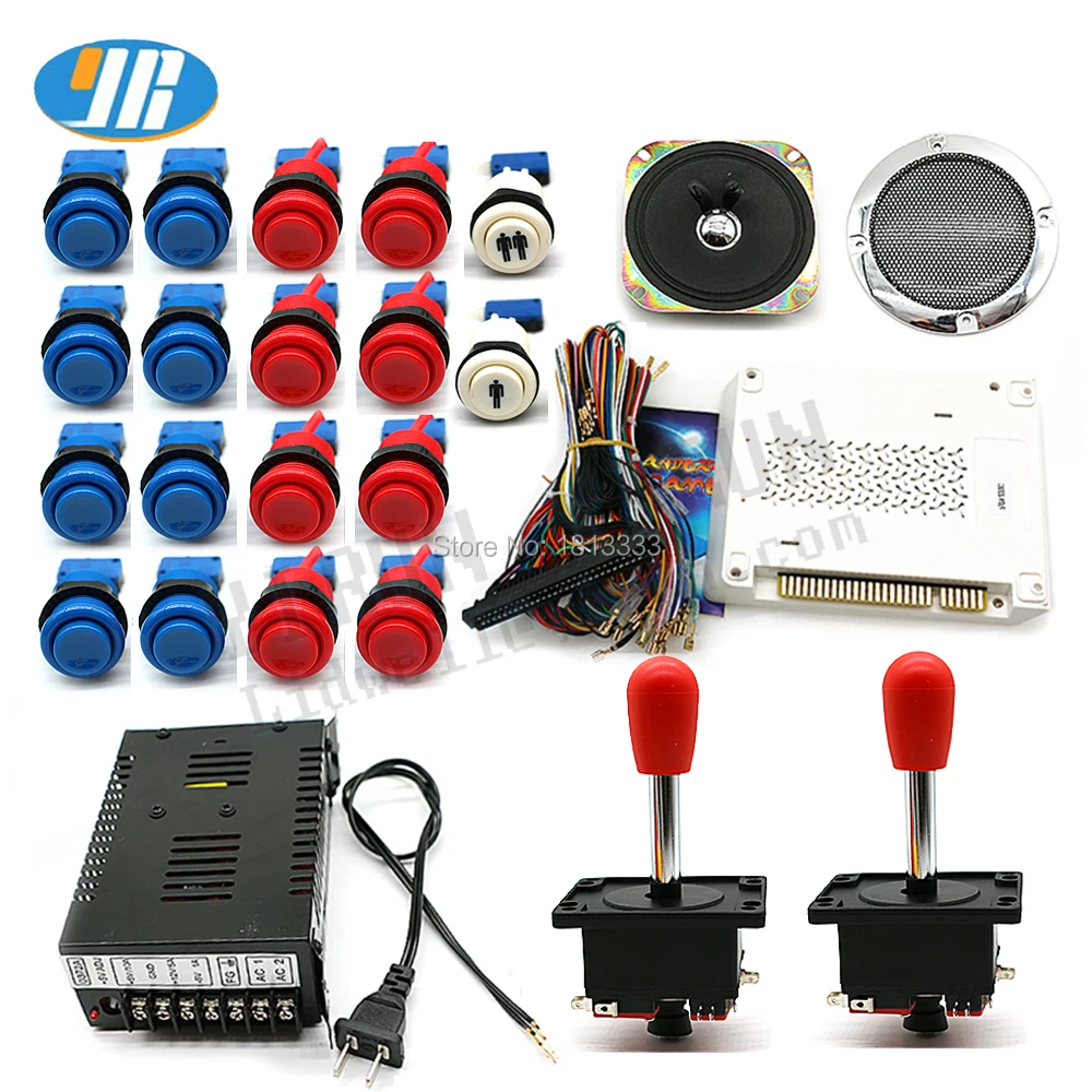 DIY Arcade Kit With 1660 In 1 Game Board Jamma Wires Spanish Style Joystick 100V ~ 220V Power Switch Happ Buttons
DIY Arcade Kit With 1660 In 1 Game Board Jamma Wires Spanish Style Joystick 100V ~ 220V Power Switch Happ Buttons