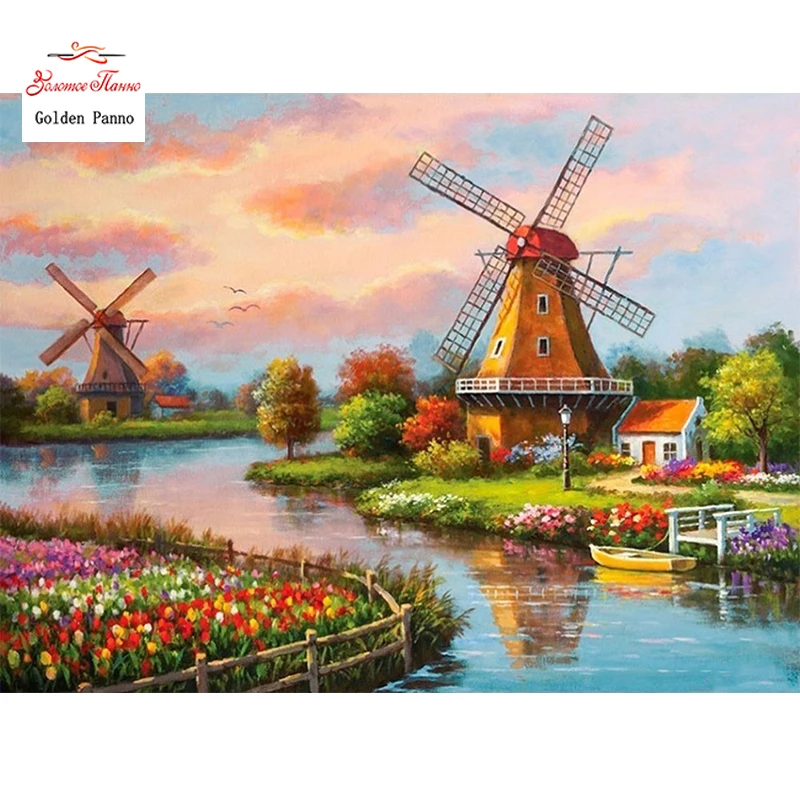 Golden panno full 5D Diy Daimond painting "windmill landscape" 3D landscape painting embroidery diamond square rhinestones
Golden panno full 5D Diy Daimond painting "windmill landscape" 3D landscape painting embroidery diamond square rhinestones
