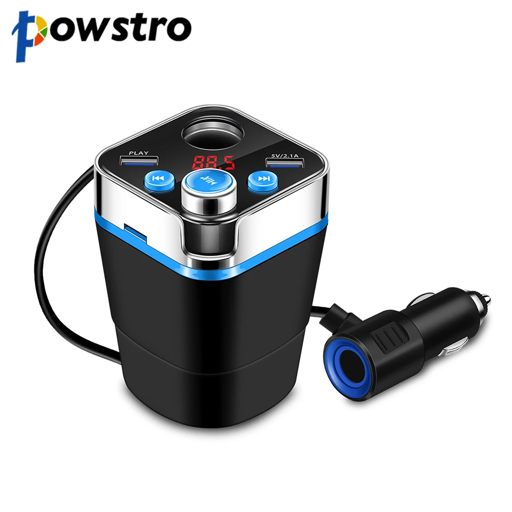 Автомобильное зарядное устройство Powstro 120 А с двумя USB-портами поддержка MP3-плеера