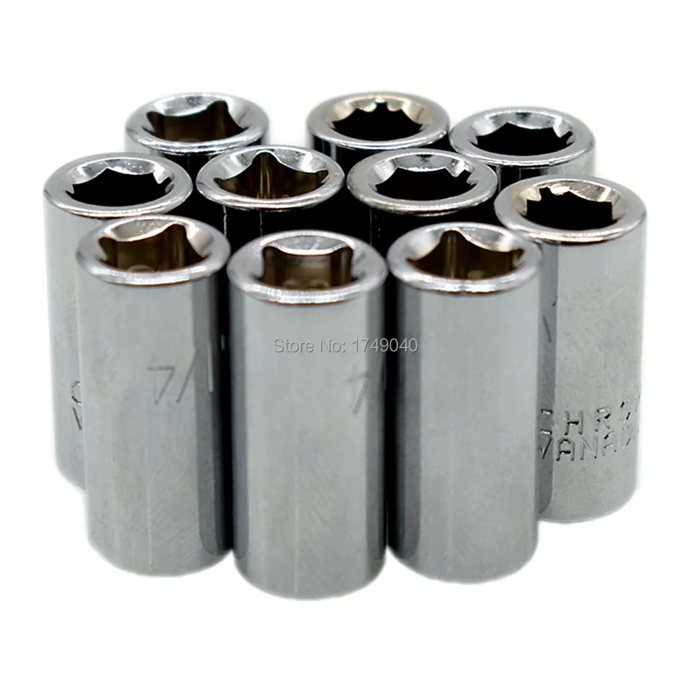 10 Piece 1/4" Square Drive to 1/4" Hex Shank Adaptor Socket Drive Impact Wrench Screwdriver Bits Holder Conversion Adaptor Set
10 Piece 1/4" Square Drive to 1/4" Hex Shank Adaptor Socket Drive Impact Wrench Screwdriver Bits Holder Conversion Adaptor Set