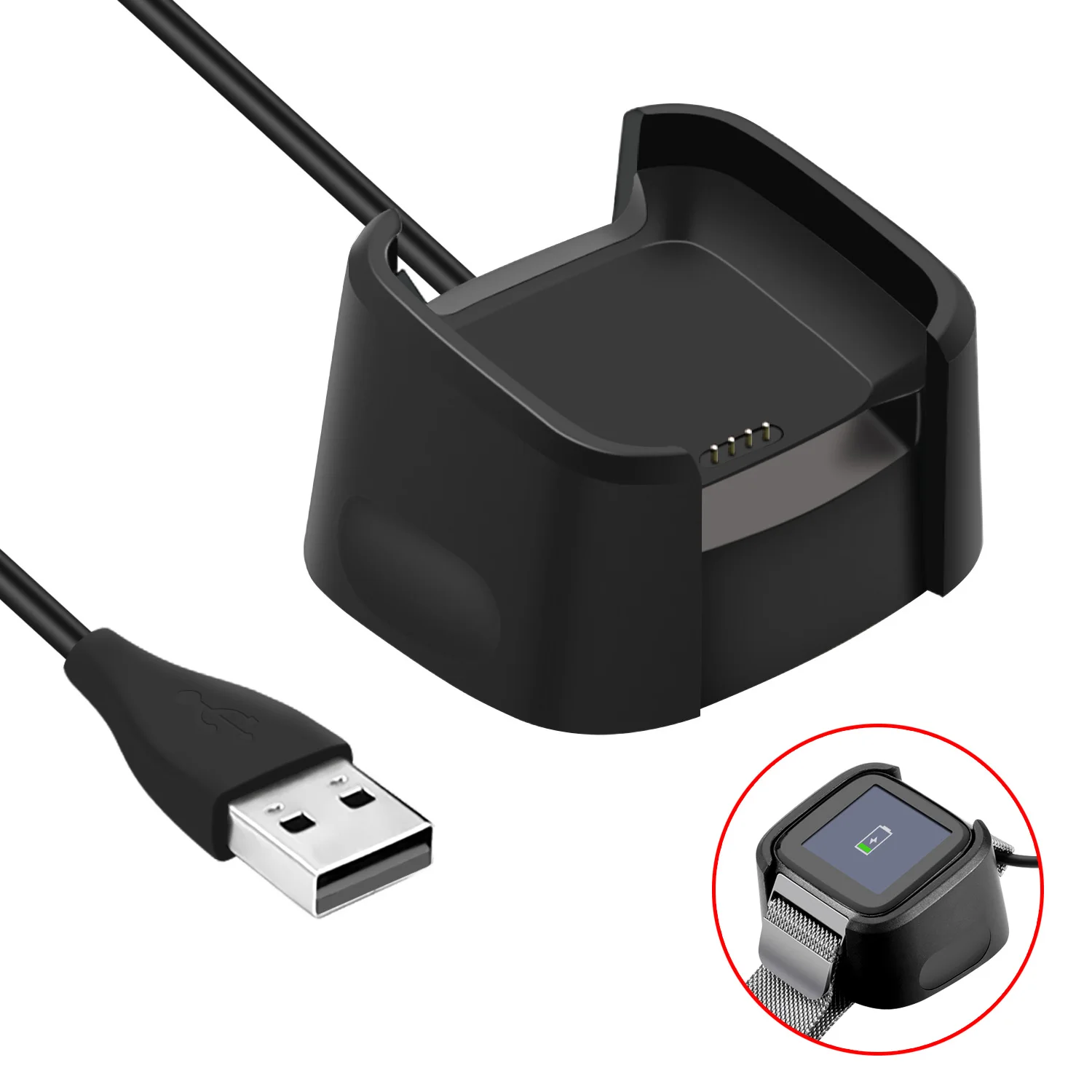 Зарядная док-станция, USB кабель для передачи данных, настольное зарядное устройство для Fitbit часы Versa
Зарядная док-станция, USB кабель для передачи данных, настольное зарядное устройство для Fitbit часы Versa