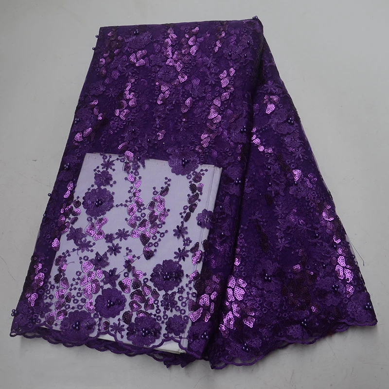 High quality African french net tulle lace fabric for party hot selling embroidered beaded sequence glitter sequins lace fabric
High quality African french net tulle lace fabric for party hot selling embroidered beaded sequence glitter sequins lace fabric