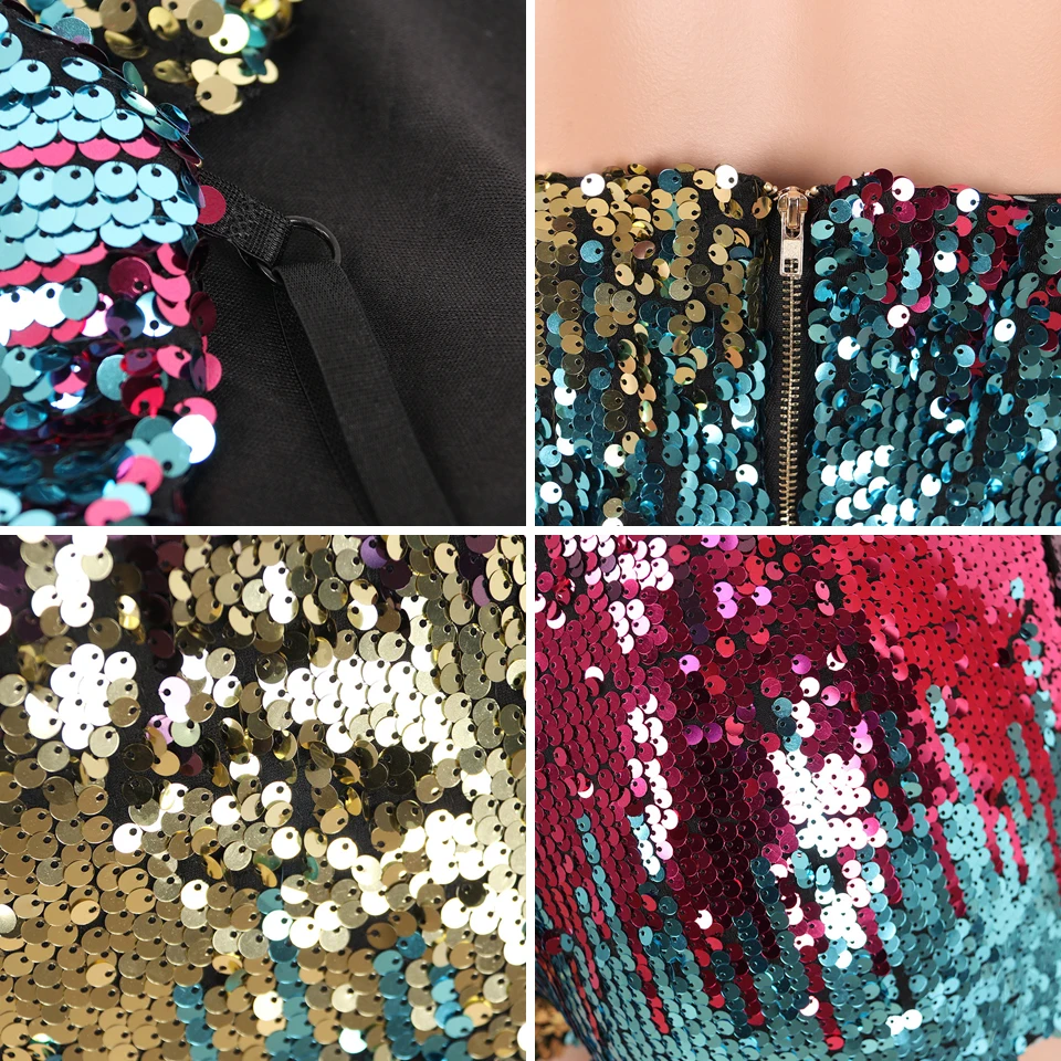 Karlofea Women Fashion Slim Colorful Shiny Sequin Rompers Sexy Sleeveless Strap Short Jumpsuit Lovely Club Party Sequin Playsuit
Karlofea Women Fashion Slim Colorful Shiny Sequin Rompers Sexy Sleeveless Strap Short Jumpsuit Lovely Club Party Sequin Playsuit