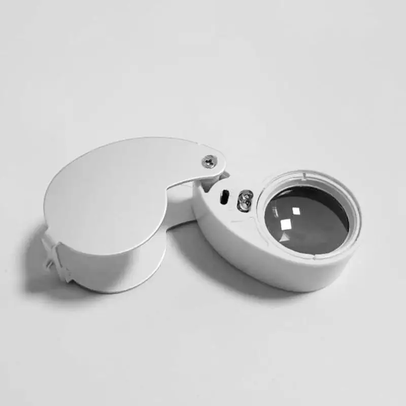 40x 25mm Jewelers Eyes Optical Glass Loupe Magnifier Magnifying LED Light Mini Plastic Handheld Lens Loep
40x 25mm Jewelers Eyes Optical Glass Loupe Magnifier Magnifying LED Light Mini Plastic Handheld Lens Loep