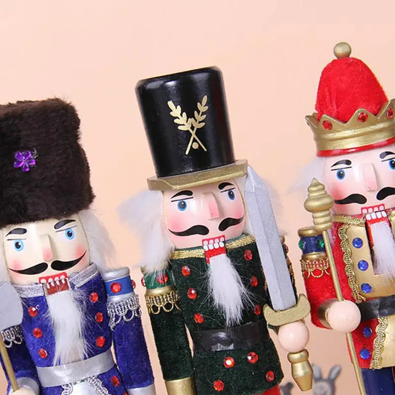 New 3pcs Christmas Ornaments Nutcracker Puppets European and American Style Festival Decorations Walnut Soldier Doll
New 3pcs Christmas Ornaments Nutcracker Puppets European and American Style Festival Decorations Walnut Soldier Doll