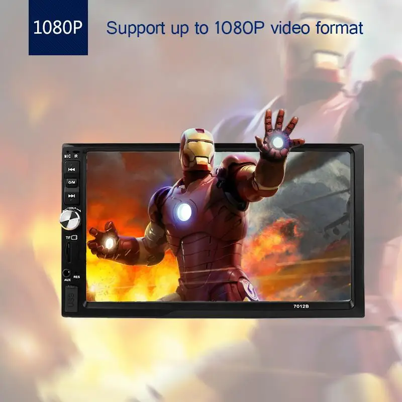 MP5 плеер автомобильный с сенсорным экраном 7 "TFT 1080P и поддержкой камеры заднего