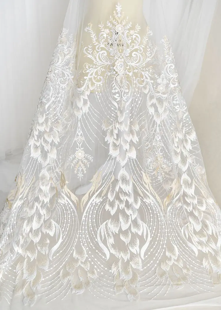 Quality Gold Sequin Feather Mesh Fabric Soft Solid Color Fabric For Wedding Dress Dance Dress Kids Costumes DIY Sewing Material
Quality Gold Sequin Feather Mesh Fabric Soft Solid Color Fabric For Wedding Dress Dance Dress Kids Costumes DIY Sewing Material