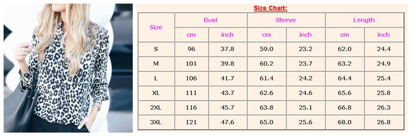 ladies tops 2019 Spring Sexy V-neck Leopard Print Chiffon Blouse Long Sleeve Ladies Plus Size S-3XL Casual Shirt
ladies tops 2019 Spring Sexy V-neck Leopard Print Chiffon Blouse Long Sleeve Ladies Plus Size S-3XL Casual Shirt