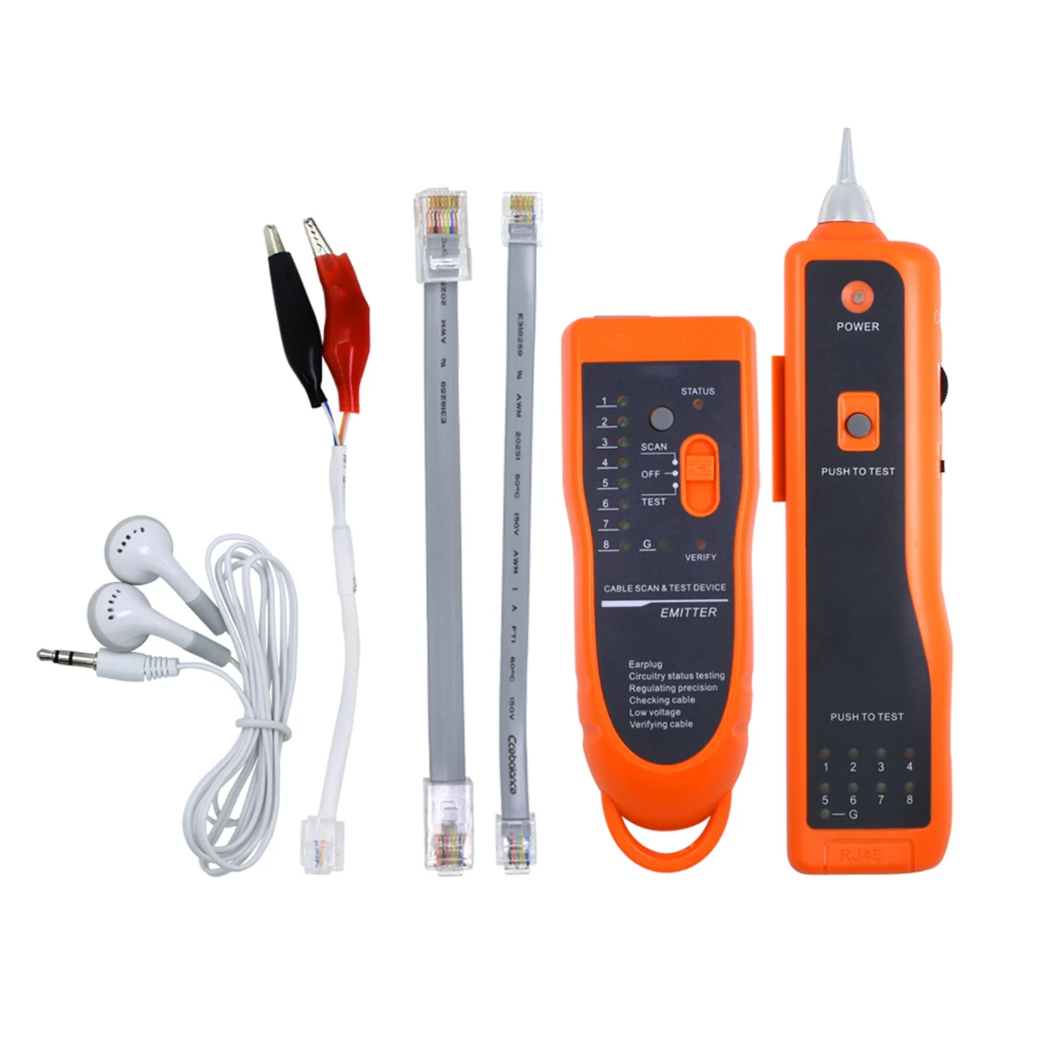 Utp Stp Cat5 Cat6 Rj45 Lan Network Cable Tester Line Finder Rj11 Telephone Wire Tracker Tracer Diagnose Tone Kit Xq-350
Utp Stp Cat5 Cat6 Rj45 Lan Network Cable Tester Line Finder Rj11 Telephone Wire Tracker Tracer Diagnose Tone Kit Xq-350