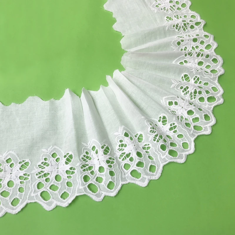 White Cotton cloth lace Embroidery lace trims lace fabric ribbon handmade DIY garment sewing hemline clothing accessories
White Cotton cloth lace Embroidery lace trims lace fabric ribbon handmade DIY garment sewing hemline clothing accessories