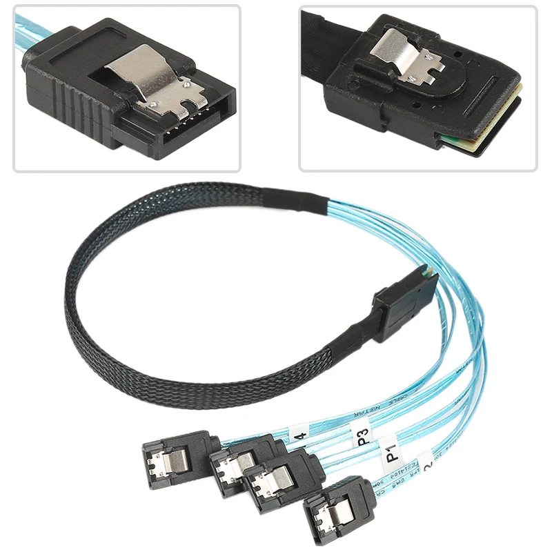 Оптовая продажа Mini SAS 4i SFF 8087 36P 36 контактный штекер на 4 SATA 7 разветвитель адаптер