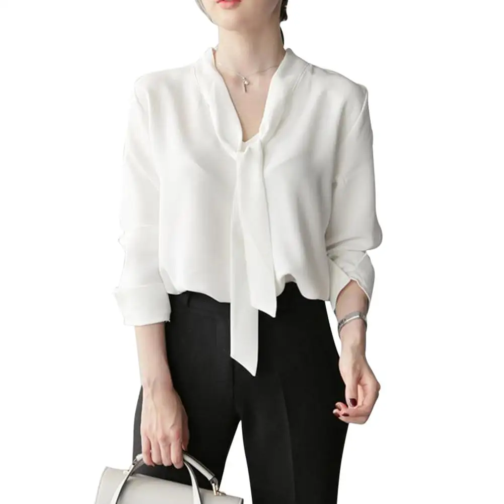 MISSKY Women Shirt Office Lady Elegant Chiffon Bowknot Blouse Concise Solid White Color Long Sleeve Female Tops
MISSKY Women Shirt Office Lady Elegant Chiffon Bowknot Blouse Concise Solid White Color Long Sleeve Female Tops