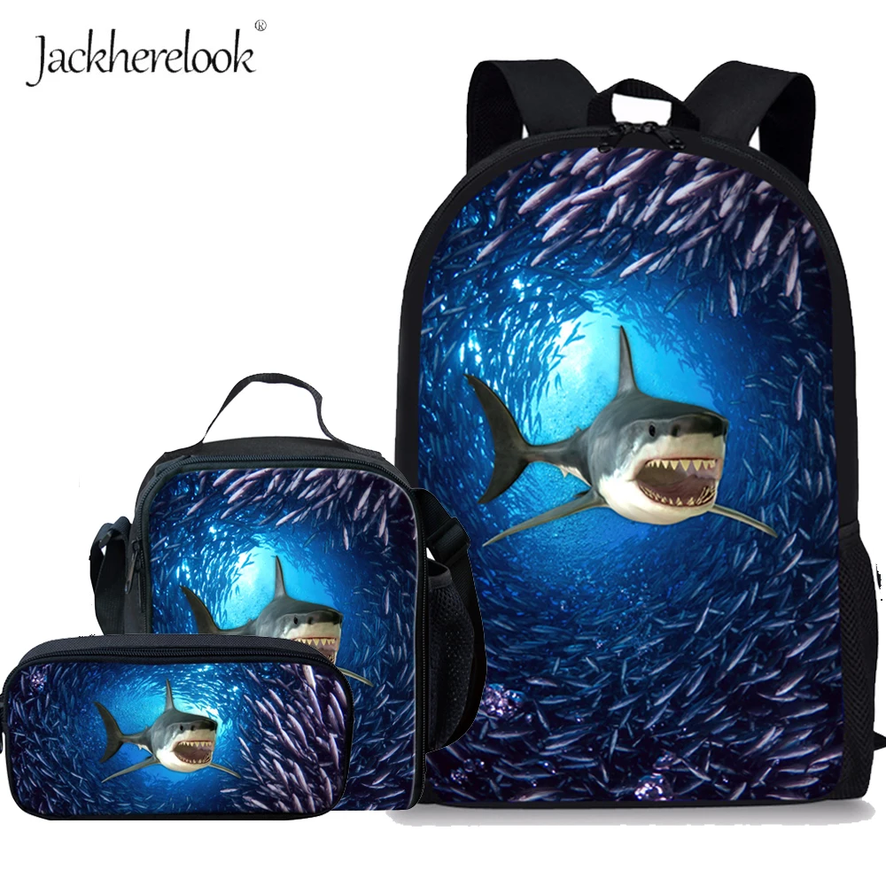 Jackherelook Girls Boys Sea Animal School Backpack Kids School Bags Set 3pcs/set Shark Dolphin Penguin Printing Children Bookbag
Jackherelook Girls Boys Sea Animal School Backpack Kids School Bags Set 3pcs/set Shark Dolphin Penguin Printing Children Bookbag