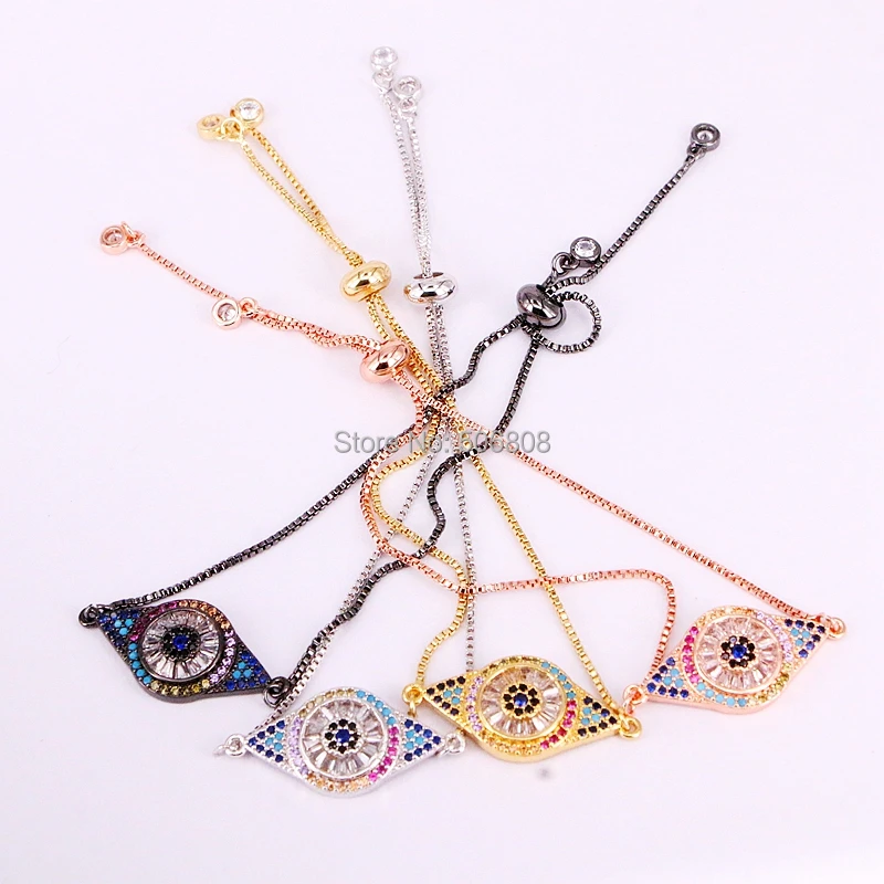 6PCS ZYZ-B5733 Brilliant Pave Zirconia CZ Eye Connector Mix Color Chain Charm Bracelets For Women Fashion Jewelry
6PCS ZYZ-B5733 Brilliant Pave Zirconia CZ Eye Connector Mix Color Chain Charm Bracelets For Women Fashion Jewelry