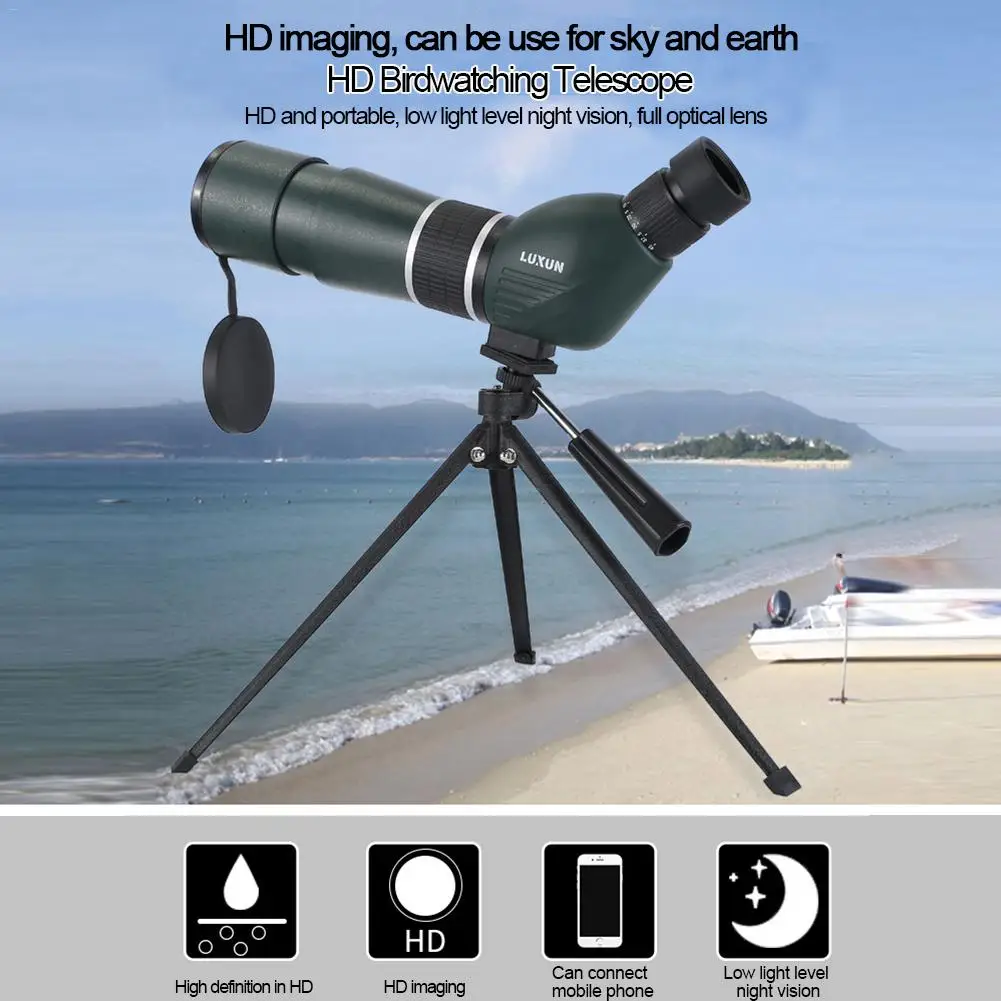 20-60x60 Spotting ScopeTelescope Portable Travel Scope Monocular Telescope with Tripod Birdwatch Hunting Monocular
20-60x60 Spotting ScopeTelescope Portable Travel Scope Monocular Telescope with Tripod Birdwatch Hunting Monocular