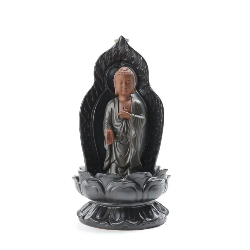 Buddha Ceramic Backflow Incense Burner Lotus Flower Smoke Waterfall Stick Incense Holder Bouddha Decoration Aromatherapy Furnace
Buddha Ceramic Backflow Incense Burner Lotus Flower Smoke Waterfall Stick Incense Holder Bouddha Decoration Aromatherapy Furnace