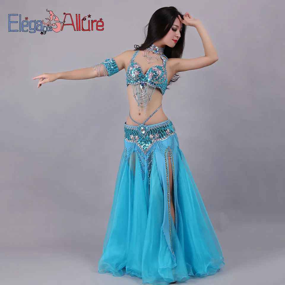 E&A 5pcs Bellydance Set Bra Skirt Necklace Bracelet Belt Sets Bollywood Belly Dance Costume For Women Female Performance Dress
E&A 5pcs Bellydance Set Bra Skirt Necklace Bracelet Belt Sets Bollywood Belly Dance Costume For Women Female Performance Dress