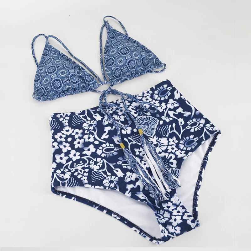 PREETEE Women's Swimming Suit Printing Retro Sexy High Waist Bikini Bandage Bathing Suit Bather Halter String Strappy Swimwear
PREETEE Women's Swimming Suit Printing Retro Sexy High Waist Bikini Bandage Bathing Suit Bather Halter String Strappy Swimwear