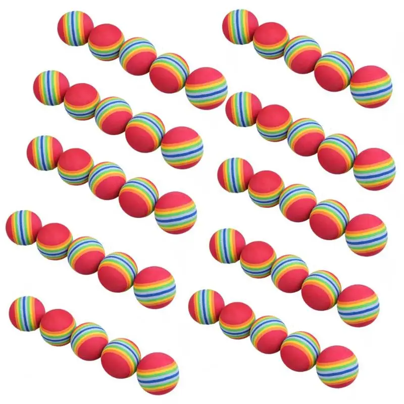50pcs/Pack Golf Balls 40mm Diameter Swing Training Aids Indoor Practice Sponge Foam Rainbow Balls EVA Soft Ball
50pcs/Pack Golf Balls 40mm Diameter Swing Training Aids Indoor Practice Sponge Foam Rainbow Balls EVA Soft Ball