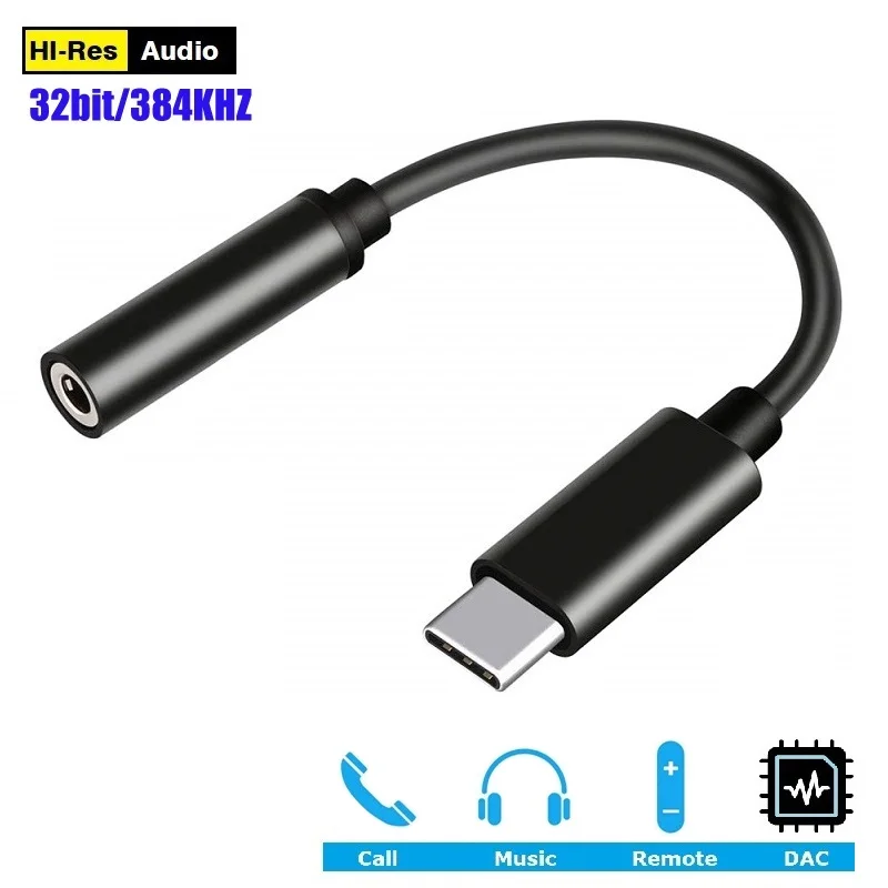 Type C 3.5 Jack Earphone USB C to 3.5mm AUX Digital Audio Adapter DAC 32Bits/384KHZ for Pixel 3/3XL Mate 20 P30 Oneplus 7 Xiaomi
Type C 3.5 Jack Earphone USB C to 3.5mm AUX Digital Audio Adapter DAC 32Bits/384KHZ for Pixel 3/3XL Mate 20 P30 Oneplus 7 Xiaomi