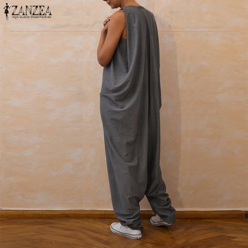 2021 Plus Size ZANZEA Summer Women Casual Solid Sleeveless Vintage Loose Long Harem Overalls Romper Drop-Crotch Pants Jumpsuits
2021 Plus Size ZANZEA Summer Women Casual Solid Sleeveless Vintage Loose Long Harem Overalls Romper Drop-Crotch Pants Jumpsuits